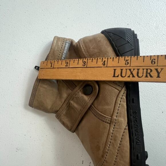 Pataugas Boots Women's EU 41 US 10.5 Tan Black Zip Up Snap Strap Lightweight - Picture 5 of 10